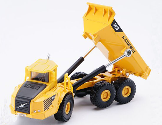 Kids Yellow 187 Scale Diecast Volvo Dump Tip Truck Toy Tg01t003